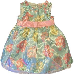 George Empire Waist Floral Sleeveless Baby Girl Dress
